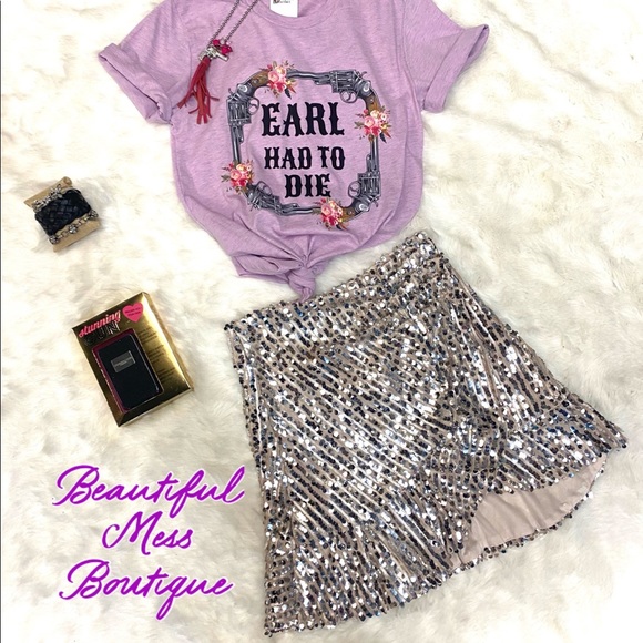 NWT Spunky Sequin Skirt - Picture 2 of 7